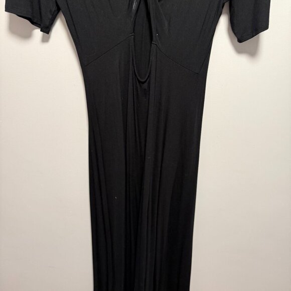 GAP Black Stretchy Tee Midi Dress MT - Picture 4 of 6